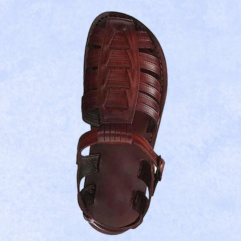 

Summer Men's Sandals Flat Bottomed Round Head Hollow Decorative Buckle Casual And Versatile Men's Sandals Fashion And Leisure