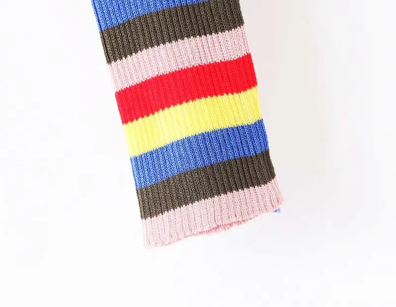 Kugirl уличная цветная полосатая футболка модные укороченные топы harajuku рубашки с длинным рукавом Лоскутная футболка женская тонкая футболка