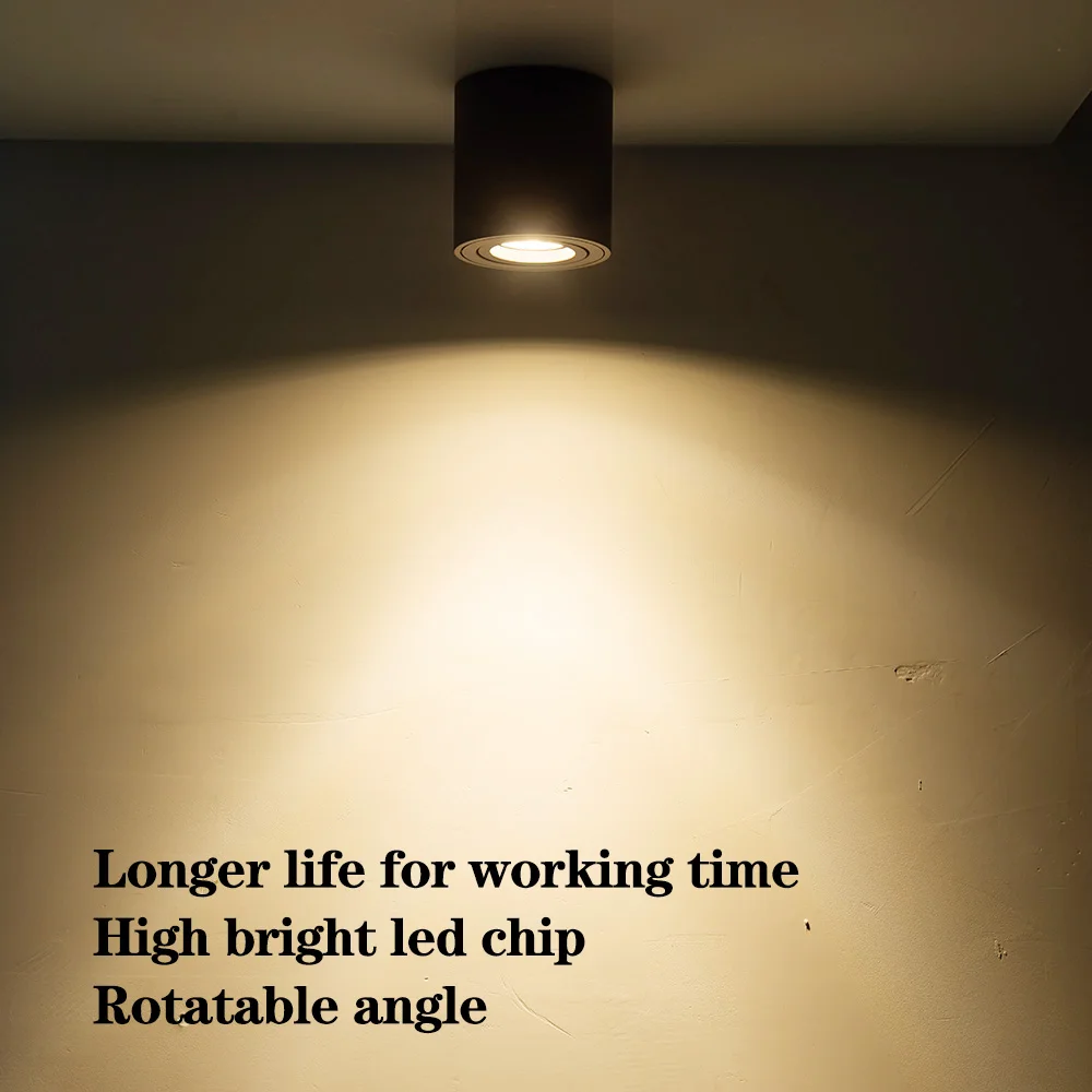 

Adjustable Led Downlights Surface Mounted GU10 Led Spotlight Panel Lamp for Kitchen Living Room Home Decoration Down Lighting