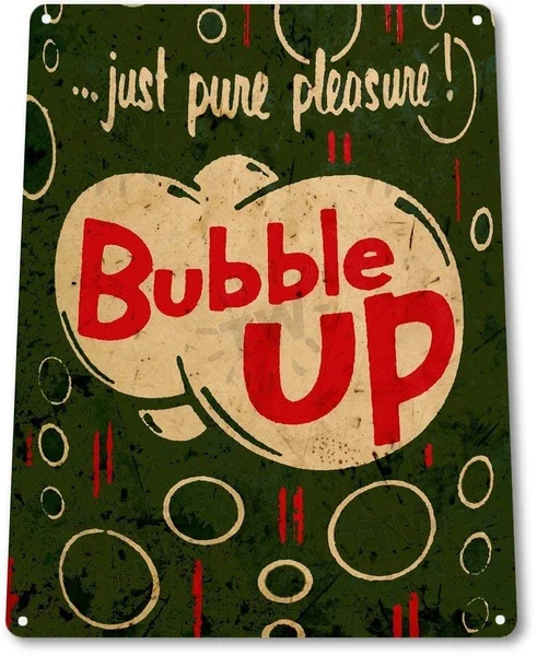 TIN SIGN B553 Bubble Up Soda Cola Retro Metal Decor