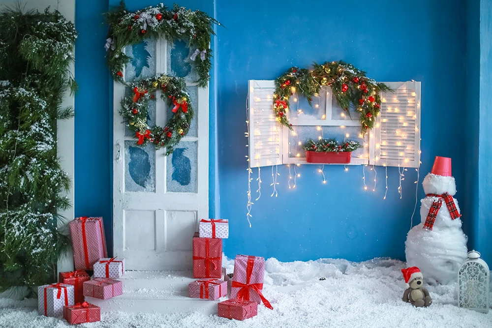 

Рождественский фон с елкой Рождественский подарок фотография Фон снег Ретро фон теплый мир фото студия фон реквизит