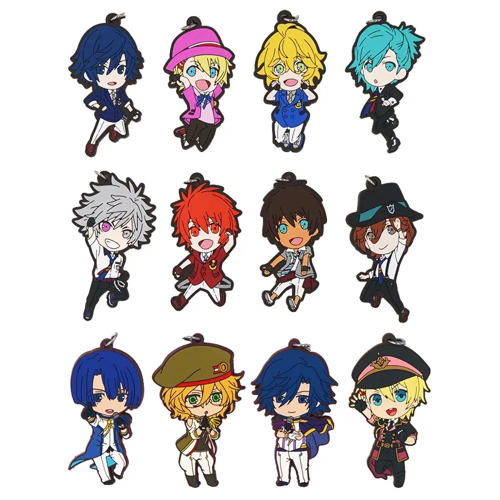 Резиновый брелок для ключей с героями аниме No Prince HIjirikawa Masato Kurosaki Ranmaru Ichinose Tokiya Kurusu