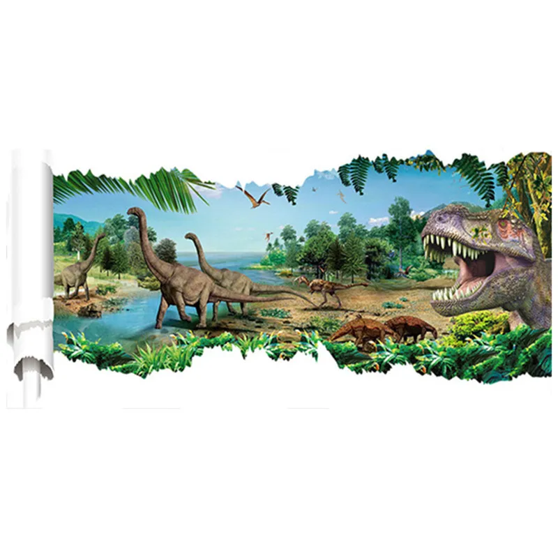 Плакат с динозавром росписи животное Юрского периода мир 3d настенные
