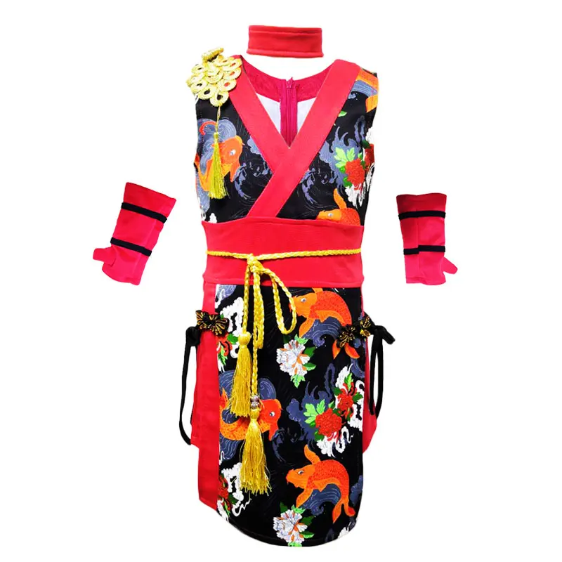 

New Kids Jazz Dance Costumes Chinese Style Cheongsam Children'S Catwalk Show Dress Girls Hip-Hop Street Dance Red Clothes
