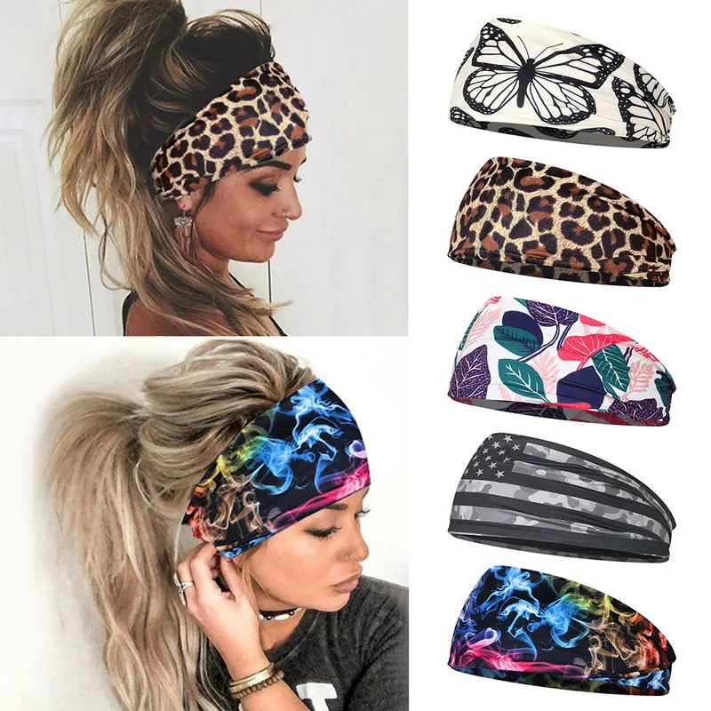 

Women Girls Summer Boho Hair Bands Print Bohemian Cross Turban Bandage Bandanas Hair Accessories Headwrap Headwear Gift