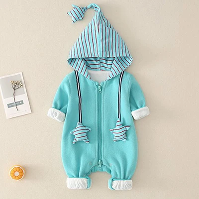 light blue Осенний комбинезон для новорожденных с изображением яйца+ повязка на волосы для девушек и мальчиков Детский комбинезон с длинными рукавами - Цвет: light blue