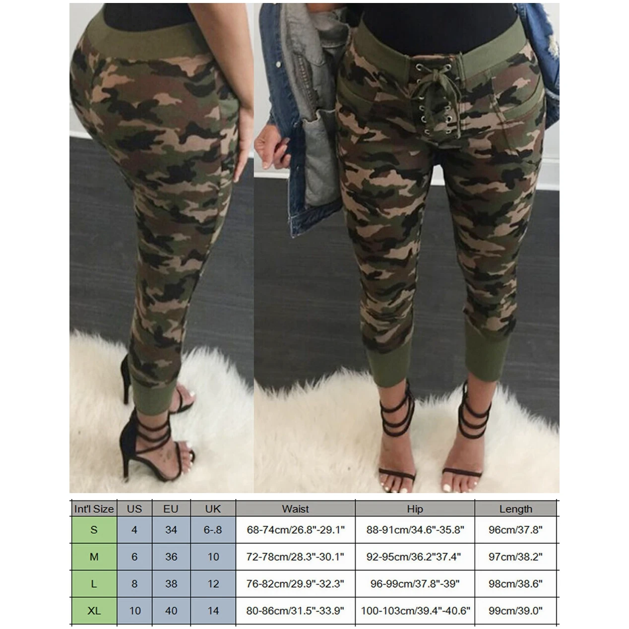 Сексуальные женские камуфляжные обтягивающие штаны для бега повязки стрейч