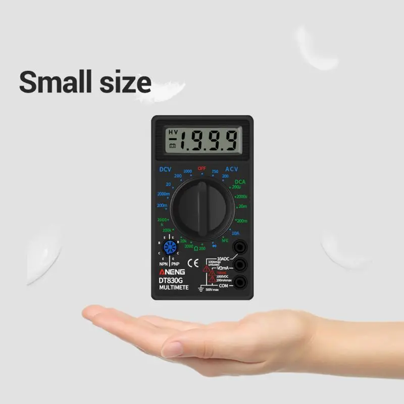 

Digital Multimeter Voltmeter Ammeter Ohmmeter DC10V~1000V 10A AC 750V Current Tester Test LCD Display