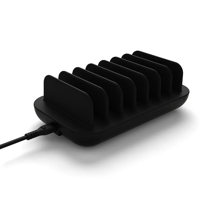 

60W 7-port Multi Port Fast Charger Station with Qc3.0 Fast Charger, Usb-c Type-C Port and AI Intelligent Bracket