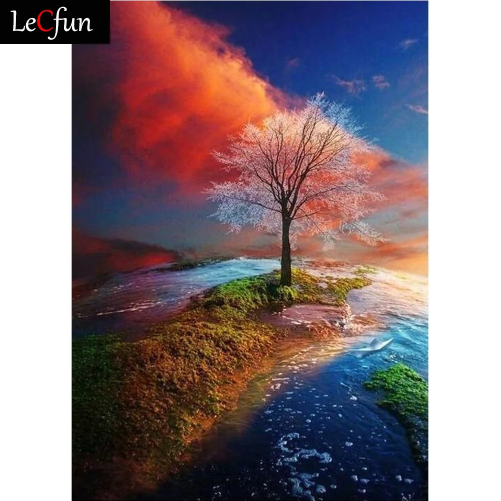 

LeCfun 5D красивый пейзаж Фотография полный набор Стразы искусство рукоделие вышивка крестиком пейзаж подарок