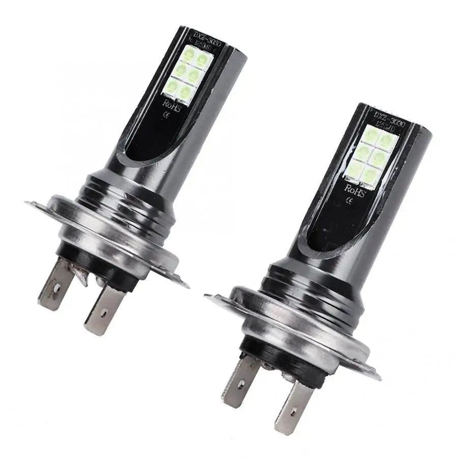 1 пара 3030 H7 12LED белый свет 3000K 1000LM передняя фара автомобиля лампочки-фары автомобильные аксессуары DC12V-24 V