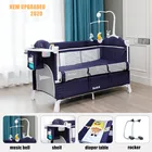 Многофункциональная детская кровать-люлька, складная кровать для новорожденных, детский центр, оснащенный меняющимся столом, музыкальная игрушка