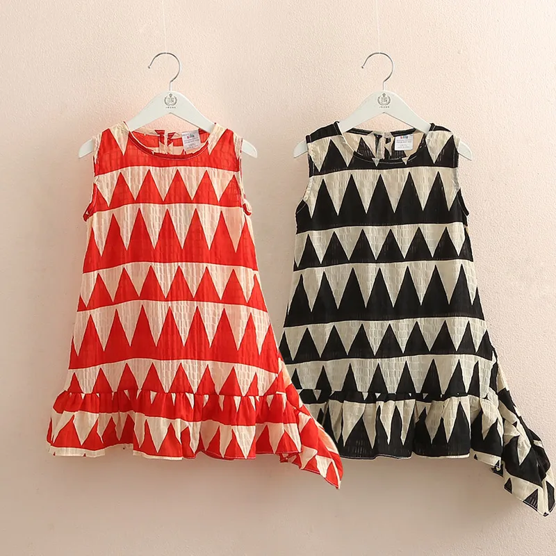 

Baby Sleeveless Dress 2021 Summer New Girls' Clothing Children's Round Neck Dress