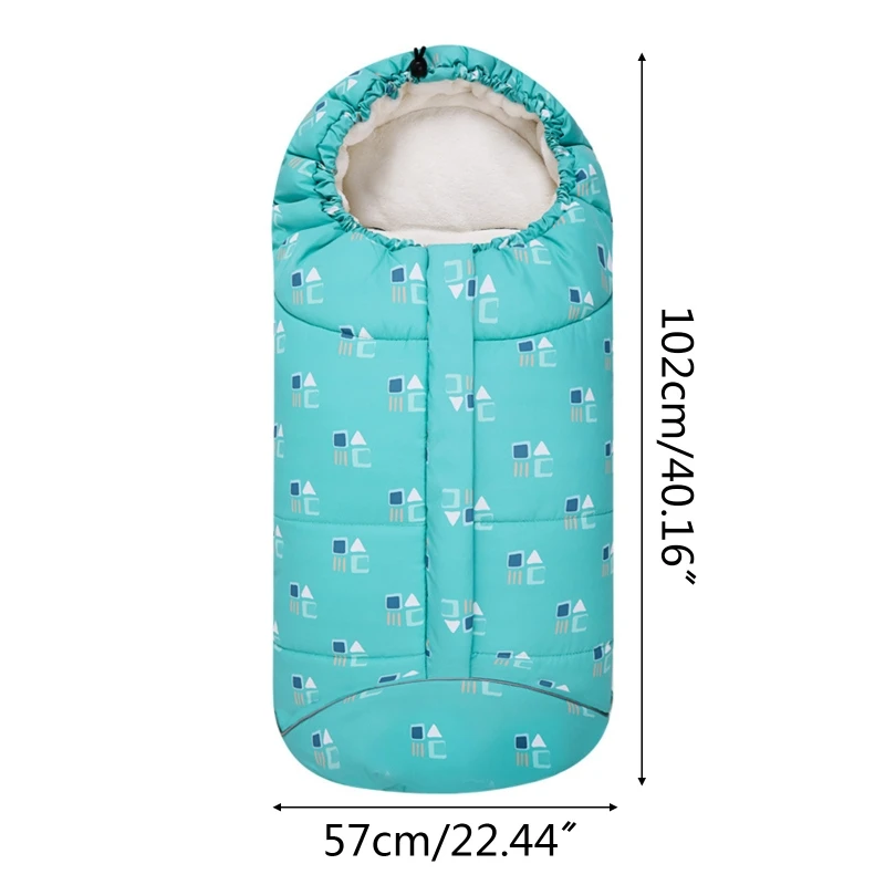

Coral Fleece Lined Baby Pram Sleepsack Wrap Blanket Stroller Footmuff Cover Pushchair Windproof Warm Sleeping Bag