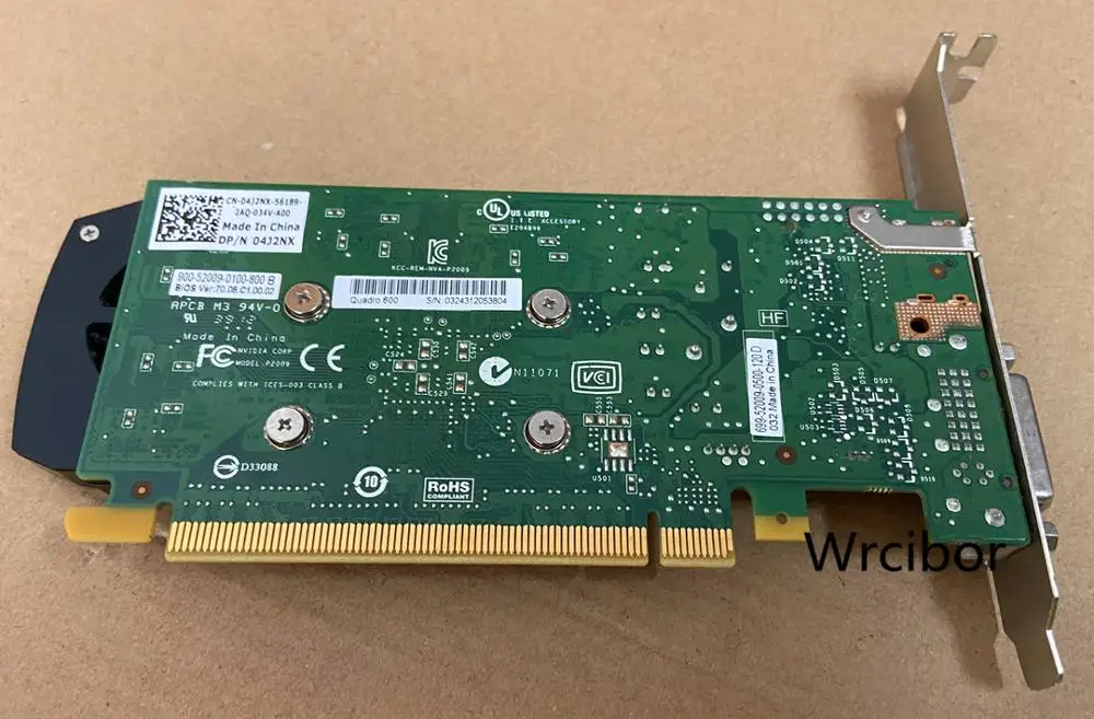 HP Dell Nvidia Quadro 600 Graphics Video Card 1GB DDR3 PCI-E High Profile