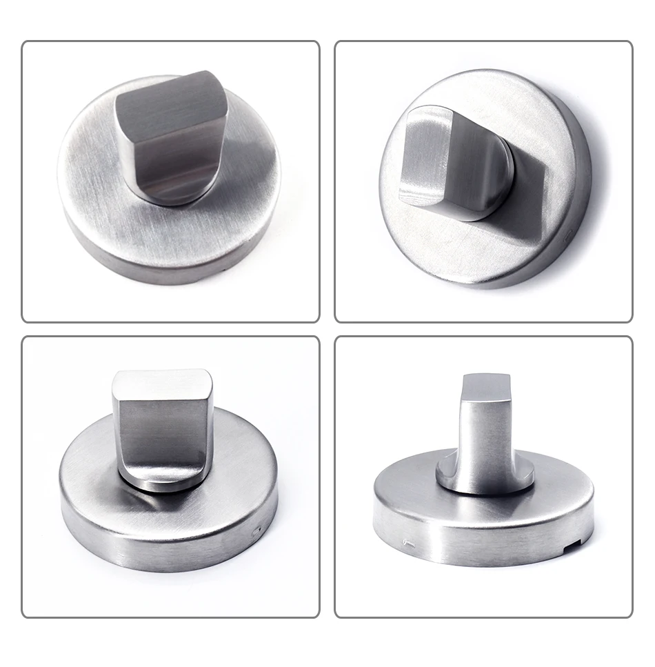 Bathroom Hardware Fittings Toilet Cubicles Indicator WC Door Lock Thumb Turn Knob Stainless Steel