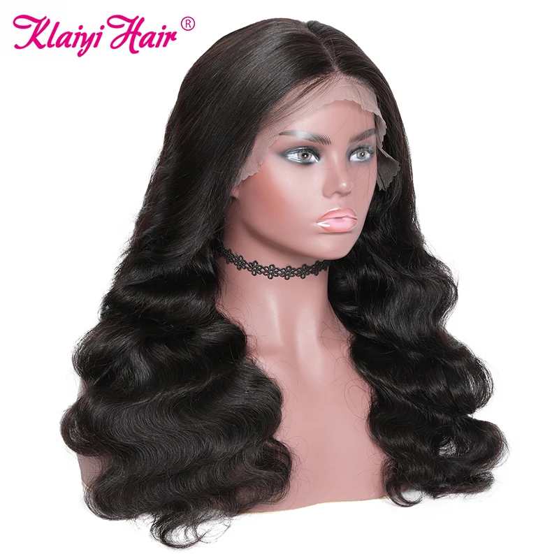 Klaiyi Hair13X4 парик с волнистыми волосами бразильские парики без повреждений