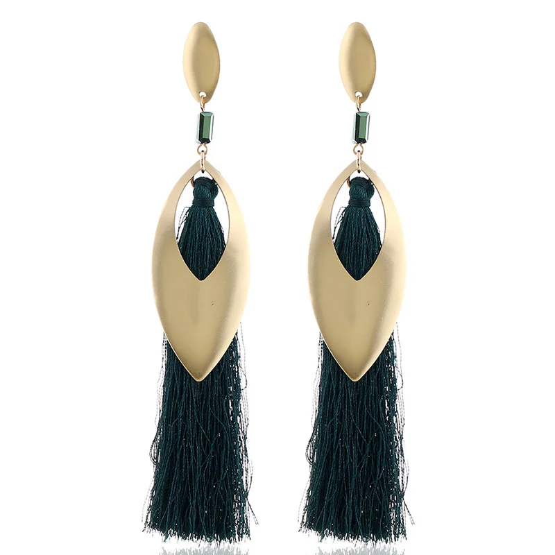 Длинные кисточки свадебные серьги для женщин tassle Роскошные модные Модные