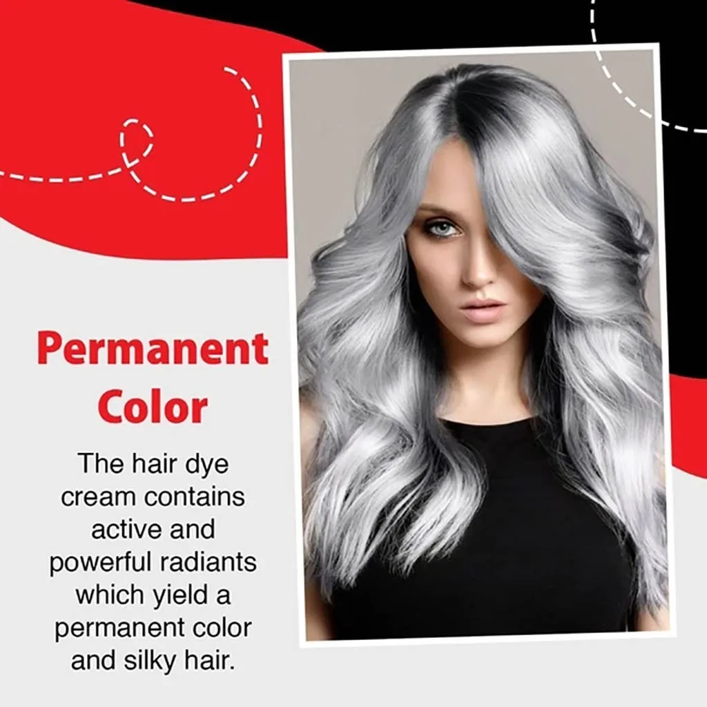 2pcs 100ml Hair Dye Color Unisex DIY Fashion Gray Silver Super Cream Care &amp Styling |