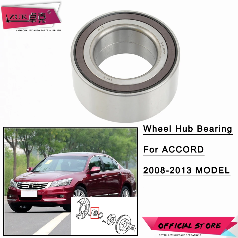 Подшипник Ступицы переднего колеса ZUK для HONDA ACCORD 2008-2013 CROSSTOUR 2010-2013 ACURA TL 3.5L 3.7L TSX
