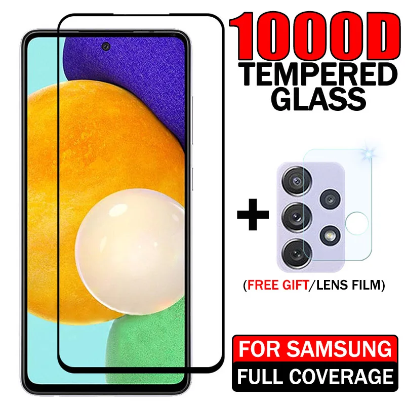 

1000D Full Coverage Tempered Glass For Samsung A51 A71 A21S A41 A50 A10 A20 A70 Screen Protector For Samsung A52 A72 M51 M31 M21