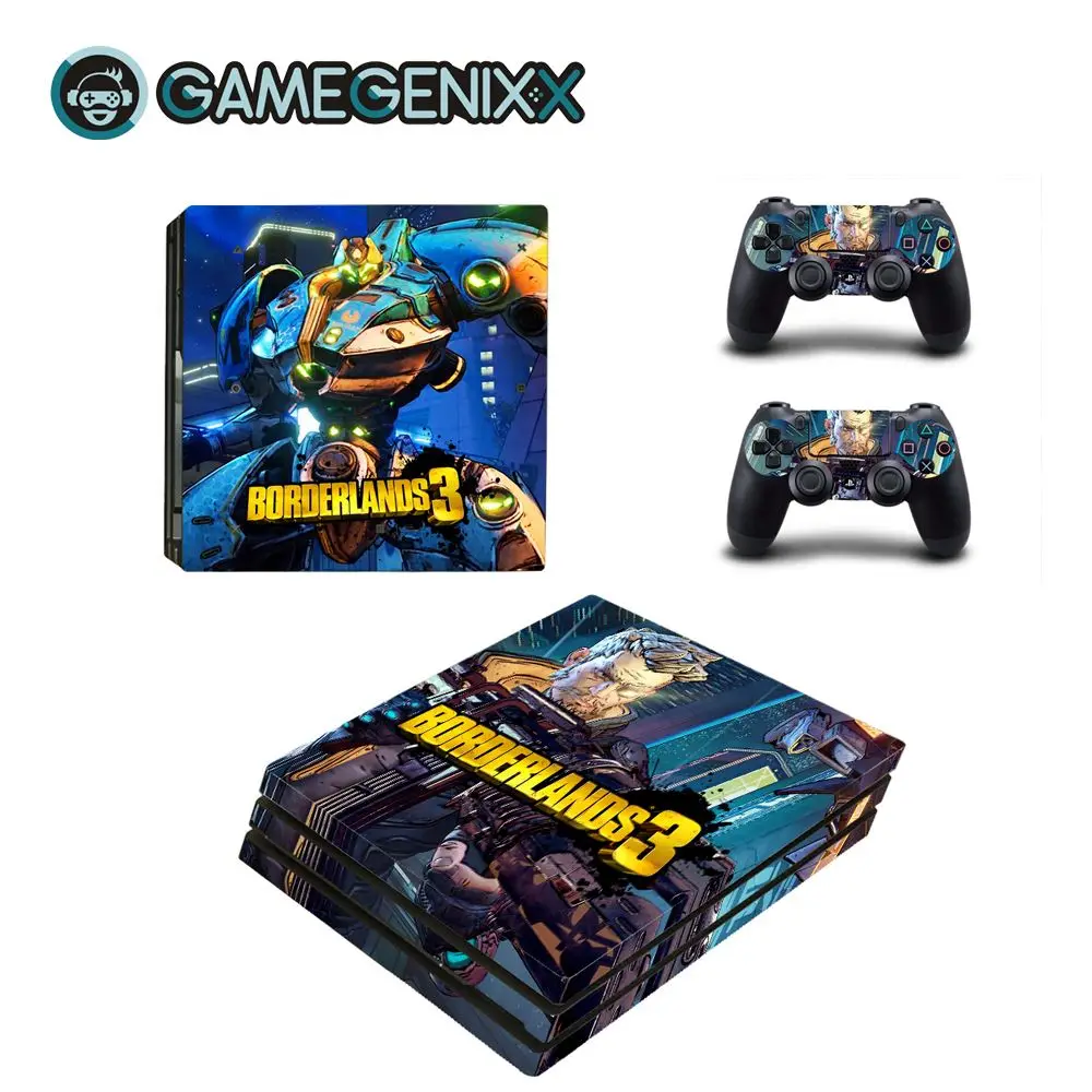 Защитная Наклейка на кожу GAMEGENIXX для консоли PS4 Pro и 2 контроллера-borderland 3 |