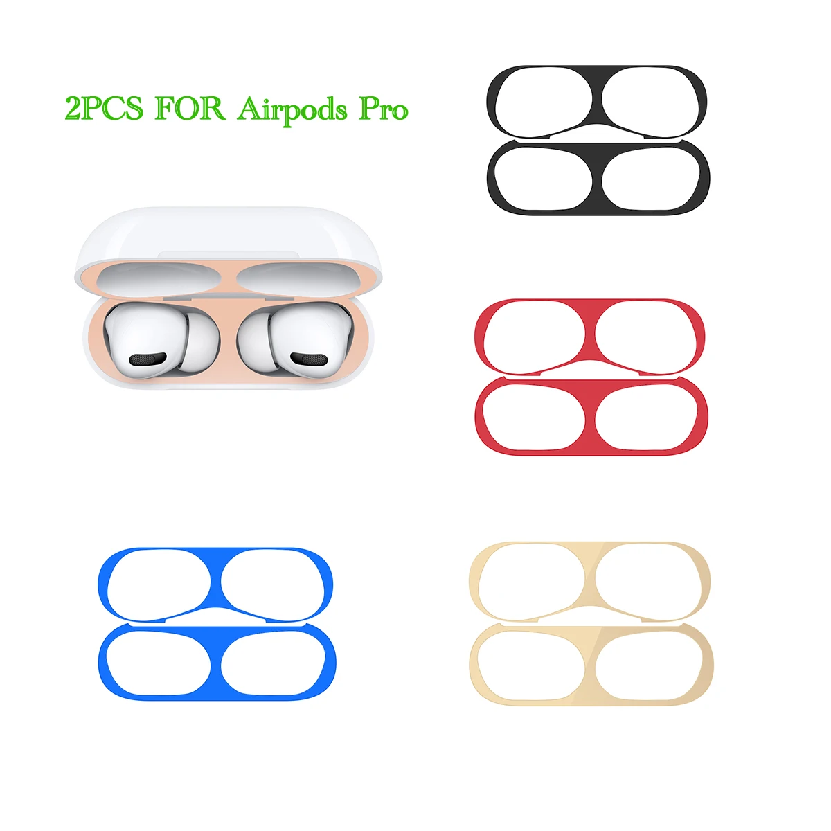 Металлическая пленка наклейка для Apple AirPods Pro 2 шт. защитный чехол железный