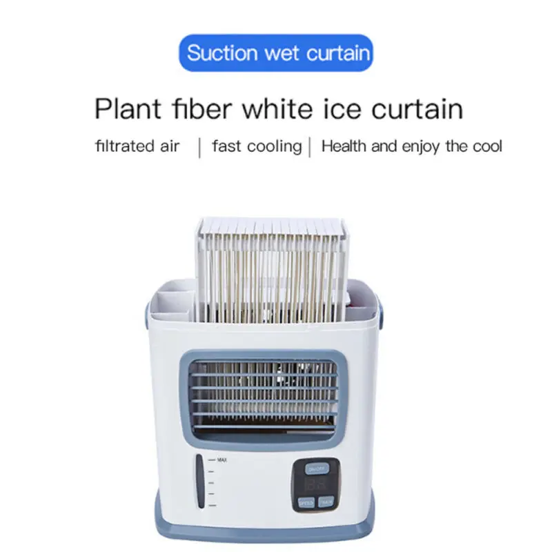 Portable USB Mini Air Conditioner Fan Cool Bedroom Desk Summer Cooling Cooler Cube Water Silent For Home Office | Компьютеры и офис