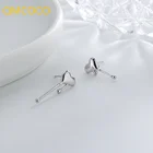 QMCOCO серебряный цвет любовь в форме сердца асимметричные серьги для женщин трендовые элегантные винтажные геометрические творческие праздничные ювелирные изделия