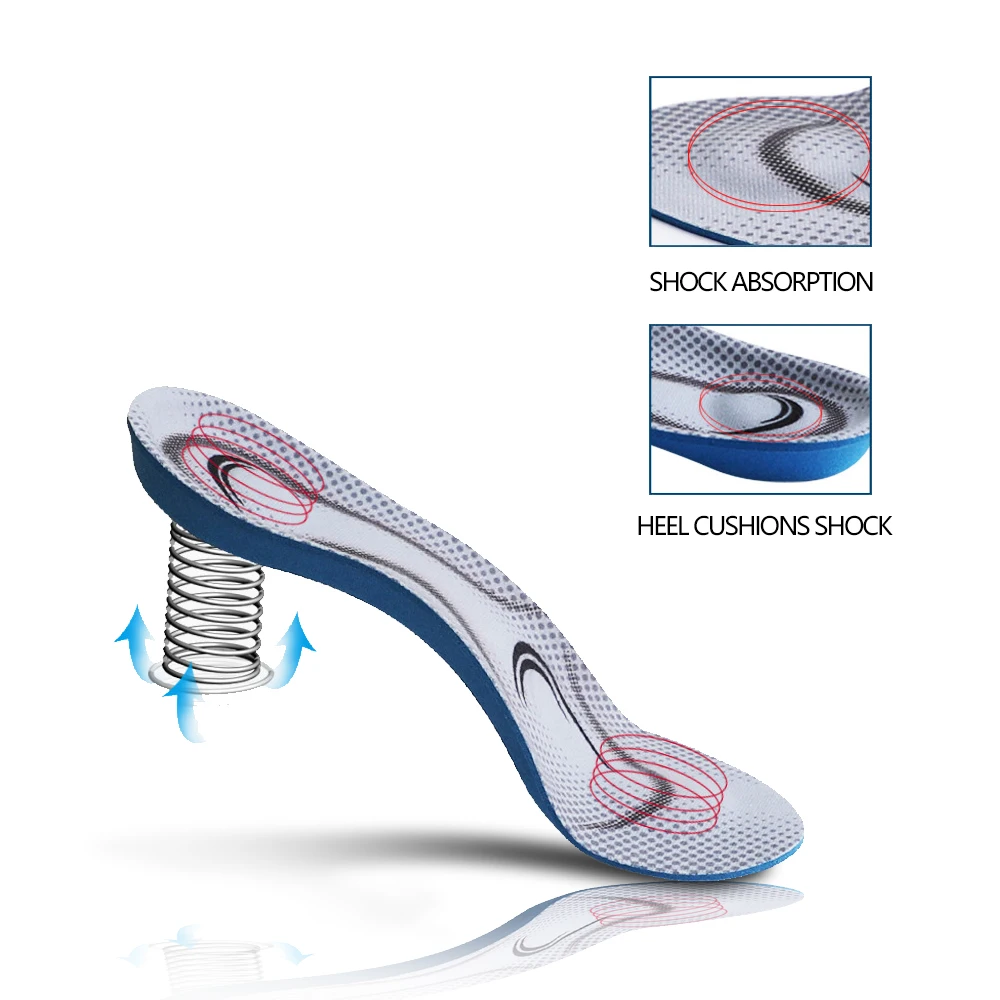 Men Half Insoles Memory Foam Orthotic Arch Support for Flatfoot Sports Insert Shoes Foot Heel Care Shock-Absorbant Pads