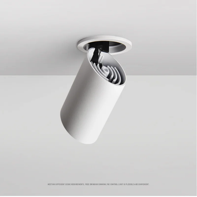 $18.33 Dimming embedded folding LED downlight 10W 15W 20W LED spotlight living room TV background wall aisle ceiling COB downlight