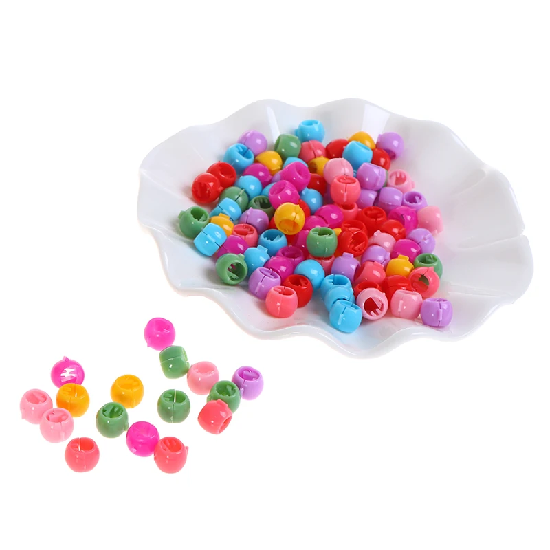 

100pcs Cute Korean Style Plastic Hairpins Mini Hair Clips Hair Braids Maker Beads Headwear Hair Accessories For Women Girls
