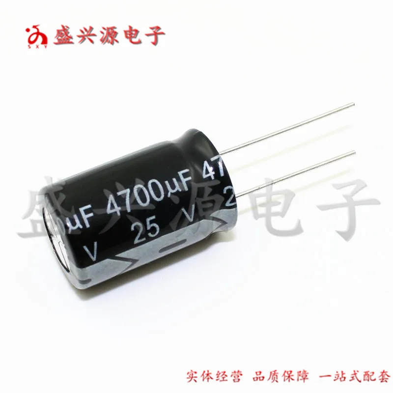 

20pcs/lot 25v4700uf new quality goods into aluminum electrolytic capacitor specification: 16*25