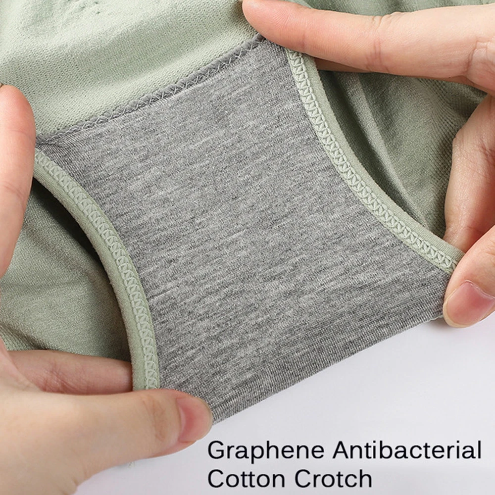 Бесшовное эластичное женское нижнее белье трусики с высокой талией для