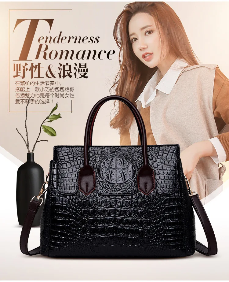 Женская сумка, новинка, женская сумка-мессенджер, повседневная женская сумка из кожи аллигатора, женские классические сумки через плечо, женская сумка-тоут