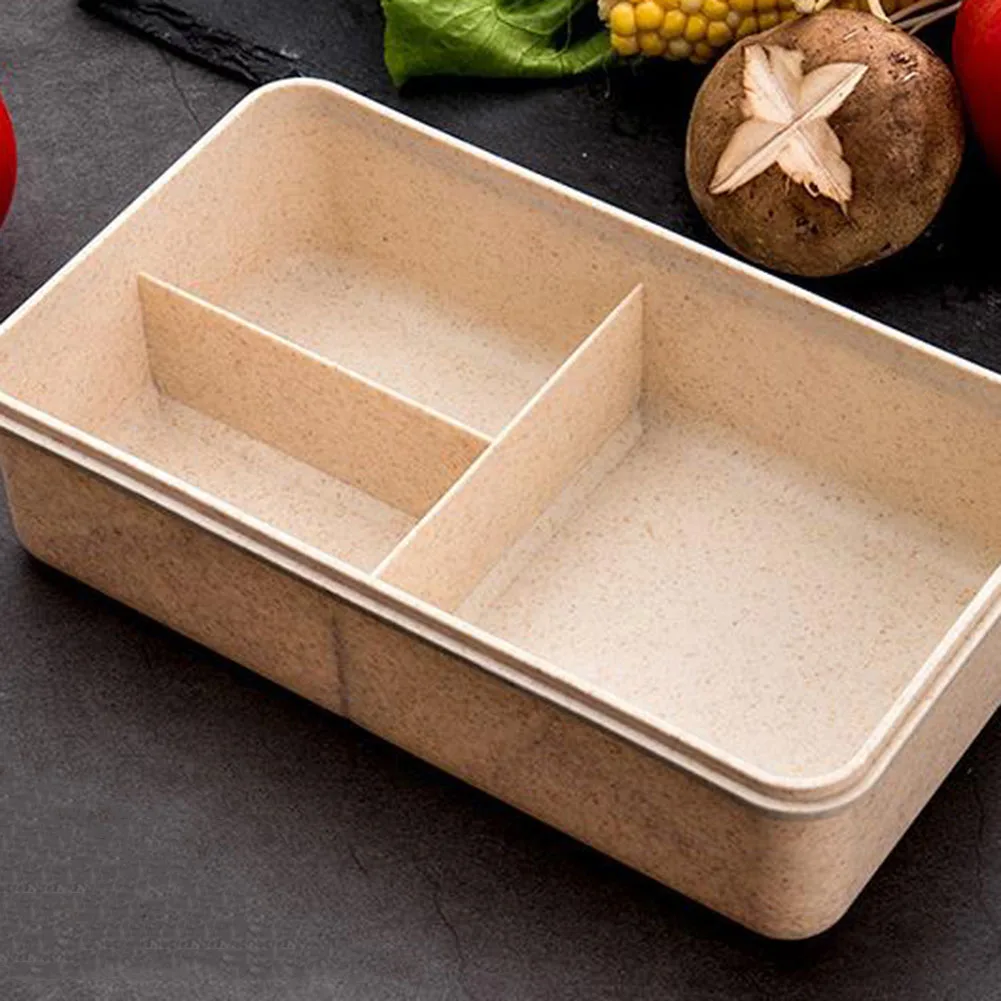 3 сетки переносная коробка для ланча с для ложки и палочек Microwavable ящик для хранения еды порционная коробка Bento для хранения еды контейнер для ланча коробки для хранения
