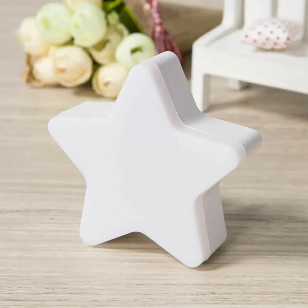 

Light Sensor LED Night Light Star Shape Wall Lights Sockets Children's Room Bedroom Lighting Decoration Pentagram Lamp US Plug
