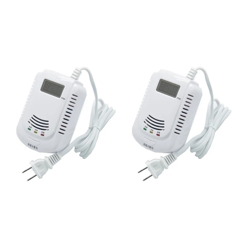 

808L Gas Detector, Voice Warning Kitchen Alarm Kit Independent of Combustible Natural Lcd Display Gas Sensor