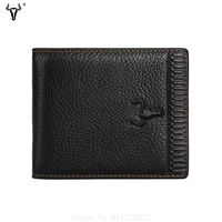 xiaomi men fashion genuine leather wallet zipper short wallet multi card case coin purses card holder