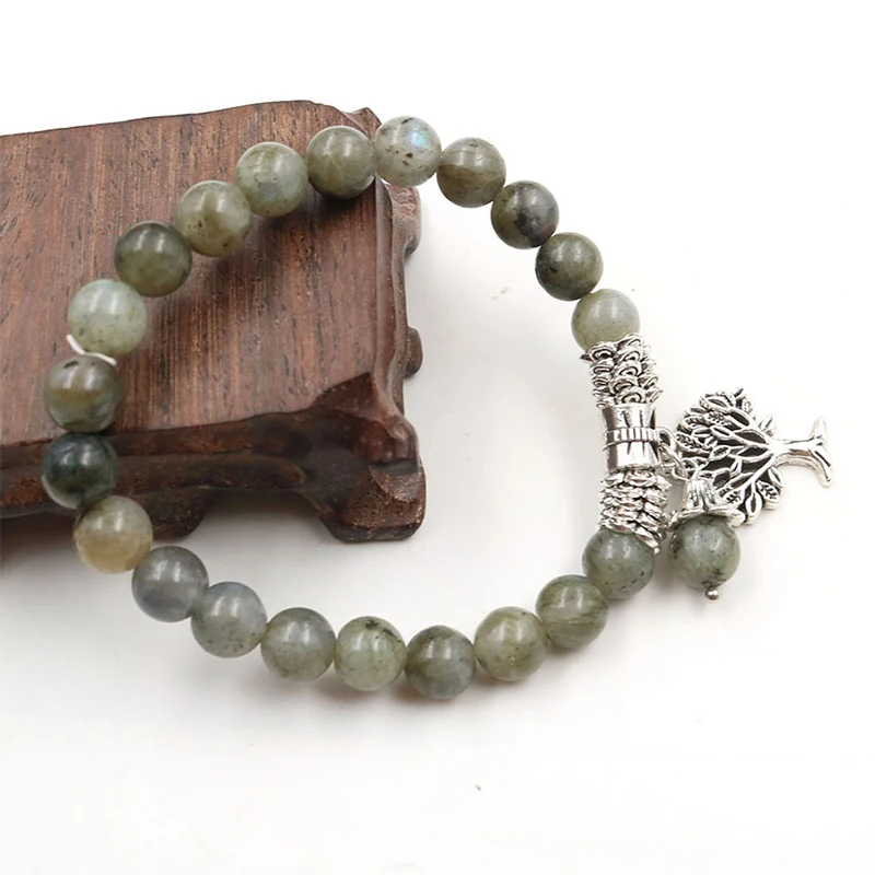 Браслеты ручной работы с бусинами из Лабрадорита шармы браслет дружбы деревом