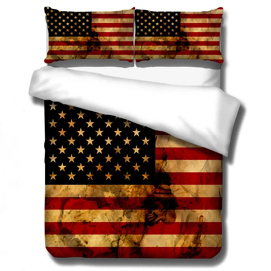 Комплект постельного белья с американским флагом горячая Распродажа комплект из