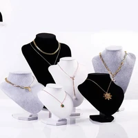 velvet necklace display stand portrait jewelry organizer storage stand special necklace stand home shop decoration