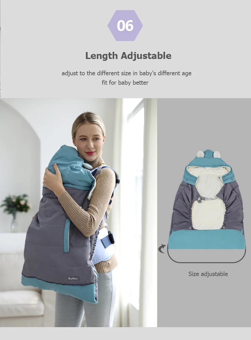 Soboba Baby Carrier Cover эргономичный толстый ветрозащитный бандаж для беременных плащ с капюшоном плащ мантия уровень зимние переноски пальто