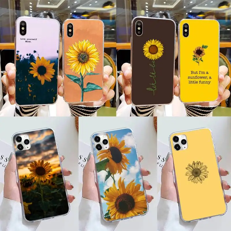 

Babaite Beautiful Yellow Sunflower Phone Case for iPhone 11 12 13 mini pro XS MAX 8 7 6 6S Plus X 5S SE 2020 XR cover