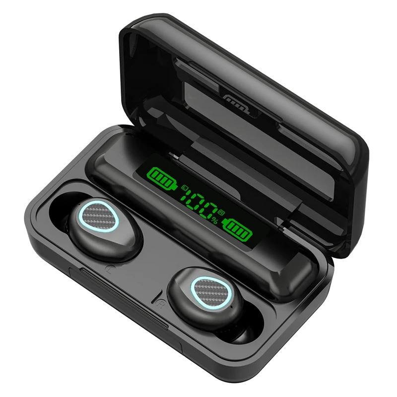 

R15 Bluetooth гарнитура светодиодный цифровой Дисплей Пресс наушники-вкладыши TWS с мини спортивный бинауральные Беспроводной гарнитура Bluetooth с з...