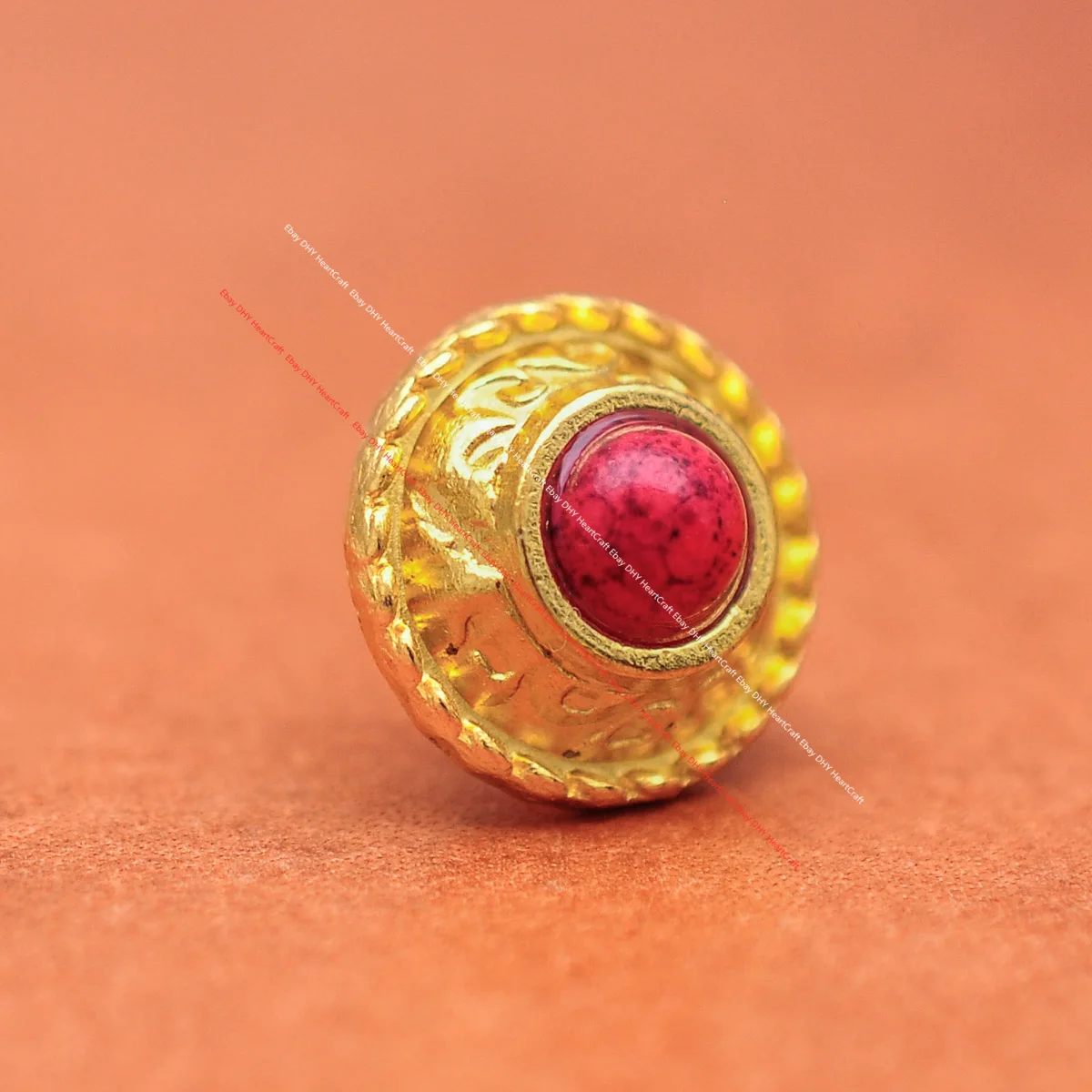 

10x золото Красный Бирюзовый цветок кожевенное ремесло седло Tack ремень воротник Concho 12 мм