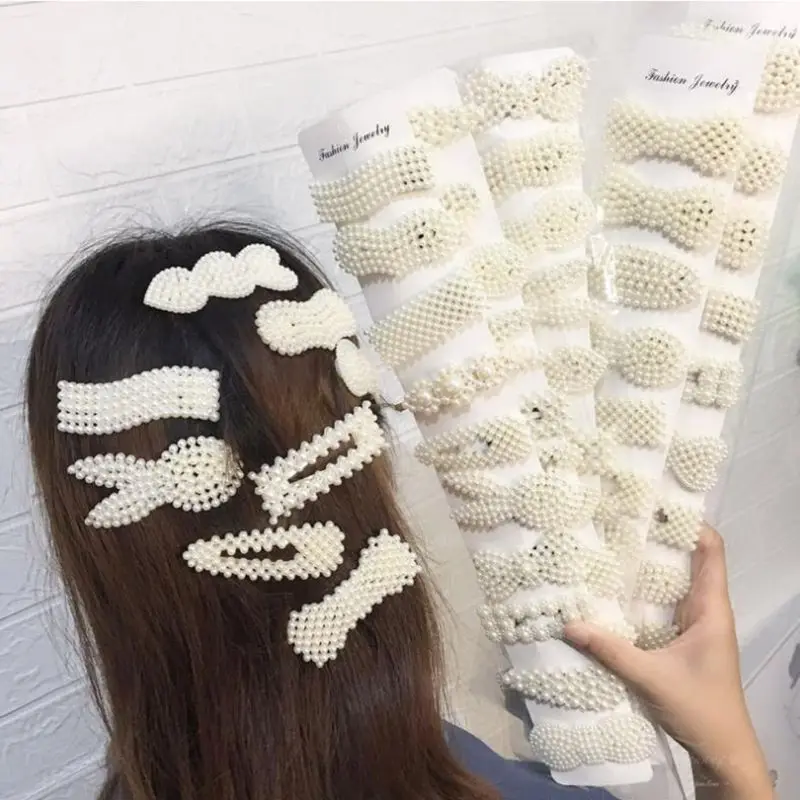 

30Pcs Large Kit Women Fashion White Pear Hair Clips Elegant Pearl Barrettes Headwear Hair Pins Fashion Hair Accessories