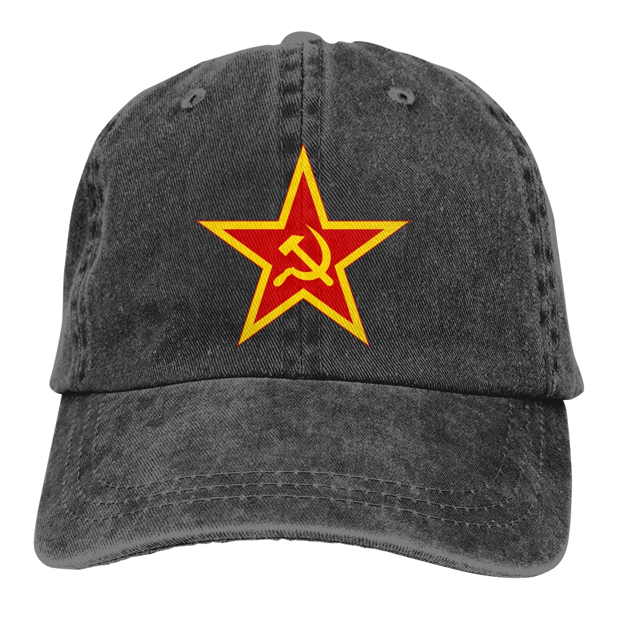 

Communist Star With Golden Border And Red Rims Baseball Cap cowboy hat Peaked cap Cowboy Bebop Hats Men and women hats