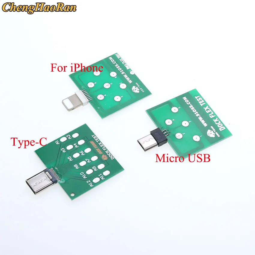 

ChengHaoRan 1pcs Micro USB PCB Test Board Charging Dock Flex Tester for iPhone Andorid Type-C usb3.1 Smartphone repair Connector