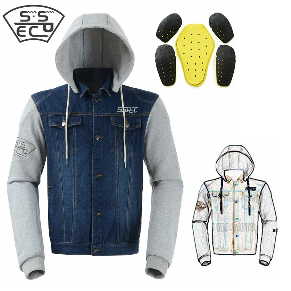 Классическая джинсовая мотоциклетная куртка SPEC летняя гоночная толстовки по